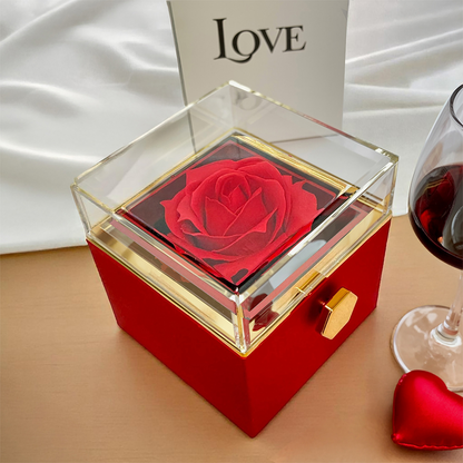 Nexite Love Knot Necklace with Rotating Rose Gift Box – A Symbol of Endless Love for Your Wife